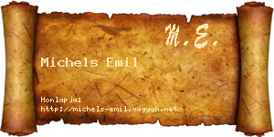 Michels Emil névjegykártya